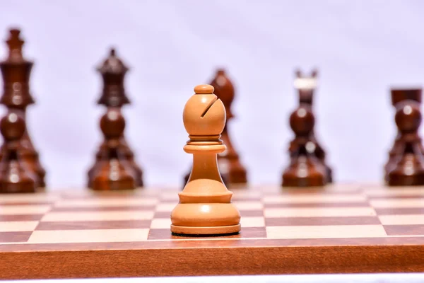 Drewniane szachy kawałek — Zdjęcie stockowe