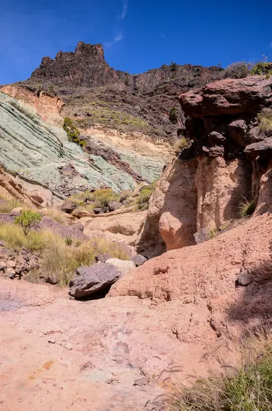 Vulkaaninen Rock Basaltic muodostuminen Gran Canarialla — kuvapankkivalokuva