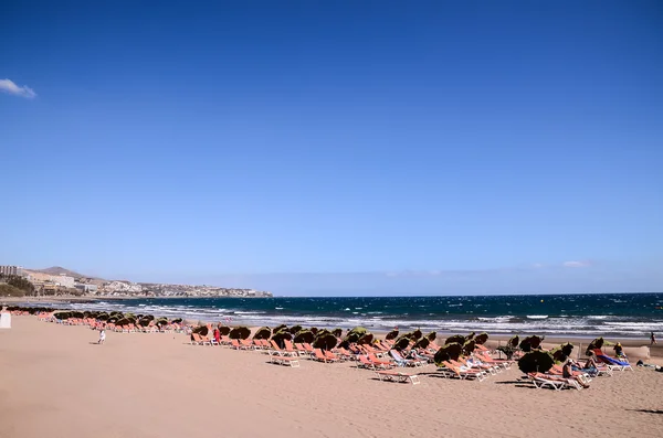 Spiaggia tropicale Playa del Ingles — Foto Stock