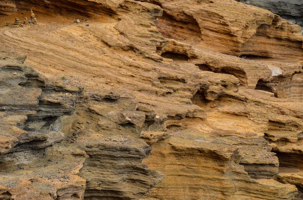 Formazione basaltica di roccia vulcanica a Gran Canaria — Foto Stock