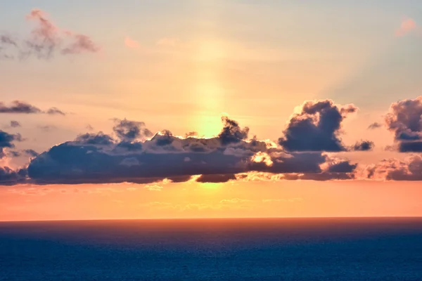 Tramonto tropicale marino — Foto Stock