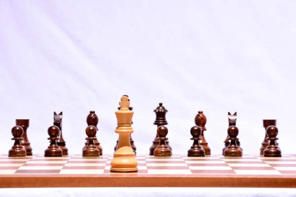 Trä schackpjäs — Stockfoto
