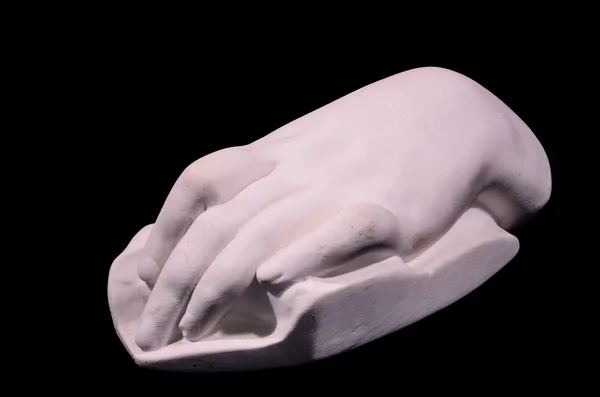 Grå handgjorda Hand lera staty — Stockfoto