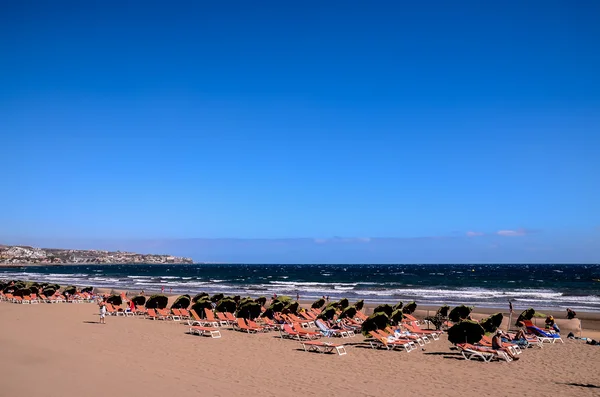 Den tropiska stranden Playa del Ingles — Stockfoto