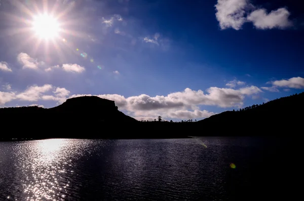 Dark Water Lake na Gran Canaria — Stock fotografie