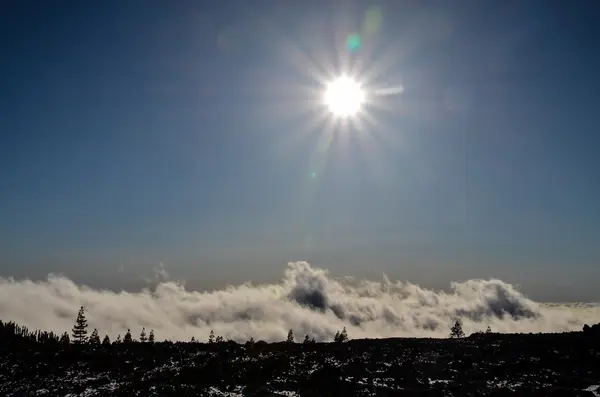 Pouštní krajina v národním parku Volcan Teide — Stock fotografie