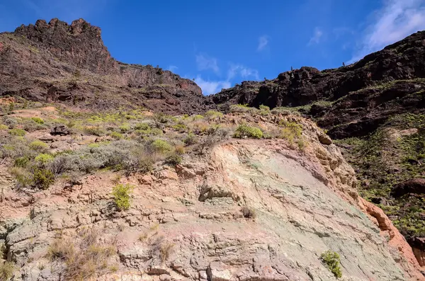 Formación Basáltica de Roca Volcánica en Gran Canaria —  Fotos de Stock