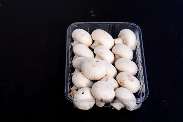 Bílá houbová jídla — Stock fotografie