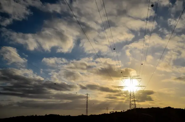 High Voltage Electric Transmission Tower — Stock Photo, Image