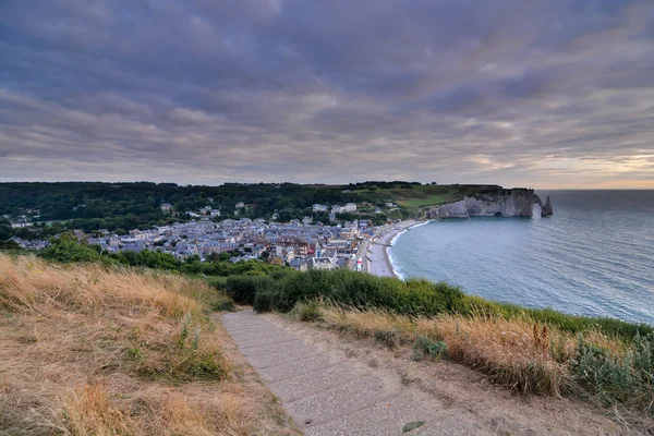 Falaise d 'Amont Etretat City Normandie Francie Evropa — Stock fotografie