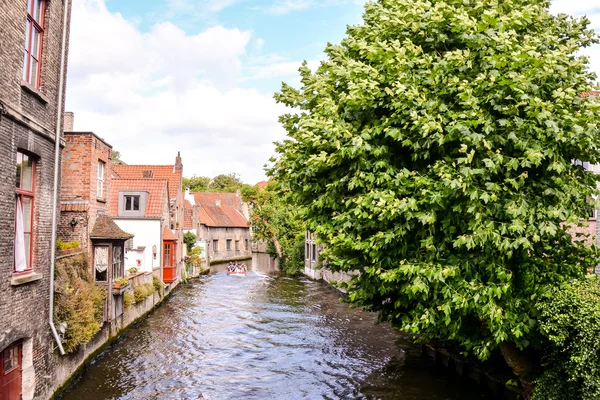 Klasik Avrupa İnşaat Köyü Brugge Mimarı Stok Fotoğraf