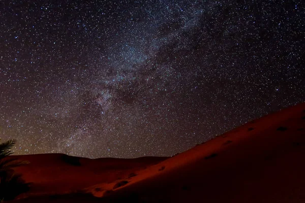 Céu Noite Estrelado Com Monte Estrelas Fundo — Fotografia de Stock