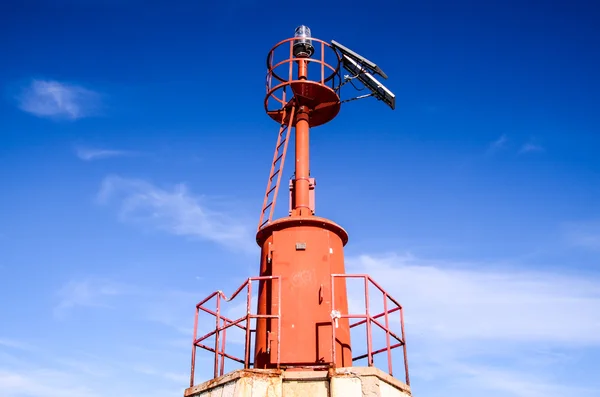 O farol de aço vermelho — Fotografia de Stock