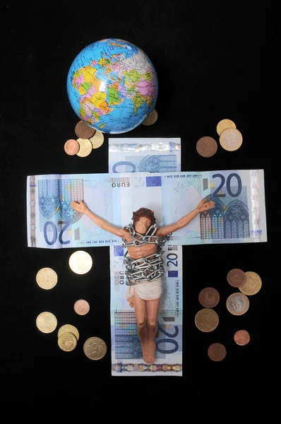 Christus en geld — Stockfoto