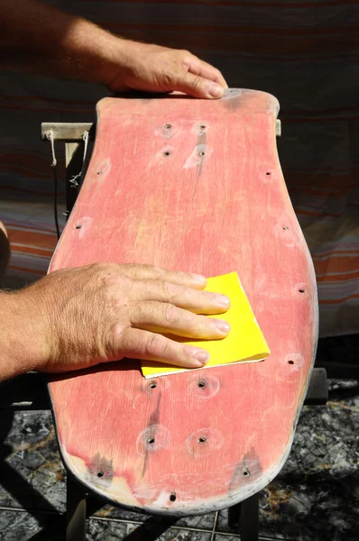 Restore an Old Skateboard — Stock Photo, Image