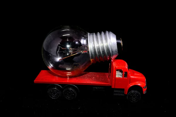 Röd Truck lampa — Stockfoto