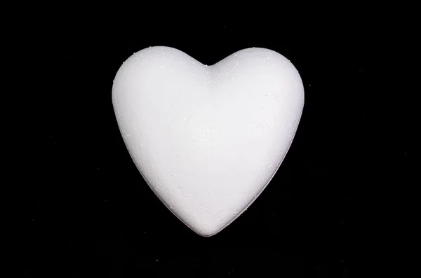 Coeur en polystyrène blanc — Photo