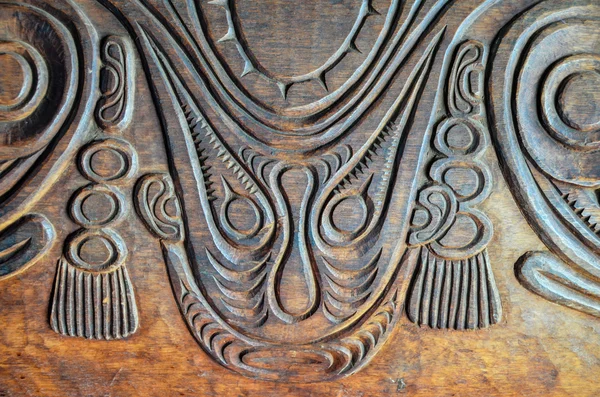 Antique Carved Wood Bas Relief — Stock Photo, Image