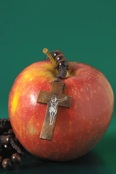 Bible Eva's Sin Red Apple — Stock Photo, Image