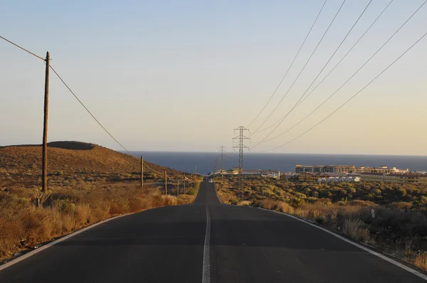 Camino de asfalto en el desierto — Foto de Stock