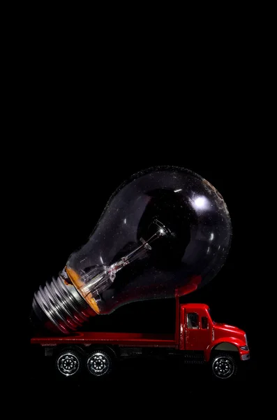 Red Truck Light Bulb — Stock Photo, Image