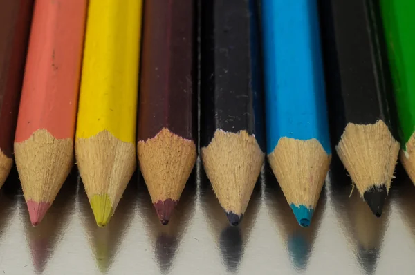 新的彩色的铅笔纹理 — 图库照片