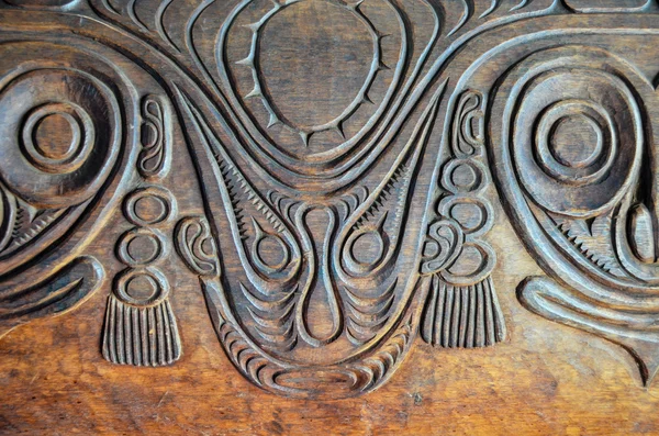 Antique Carved Wood Bas Relief — Stock Photo, Image