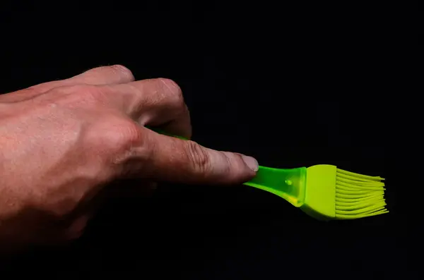 Cepillo de silicona de cocina verde — Foto de Stock