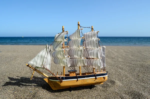 Model lodě hračky plachta — Stock fotografie