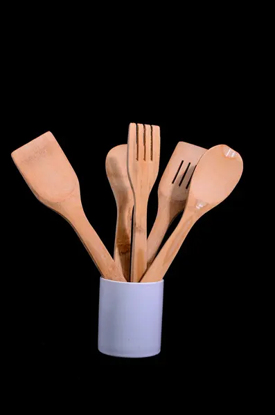 Wood Flatware — Stock Photo, Image