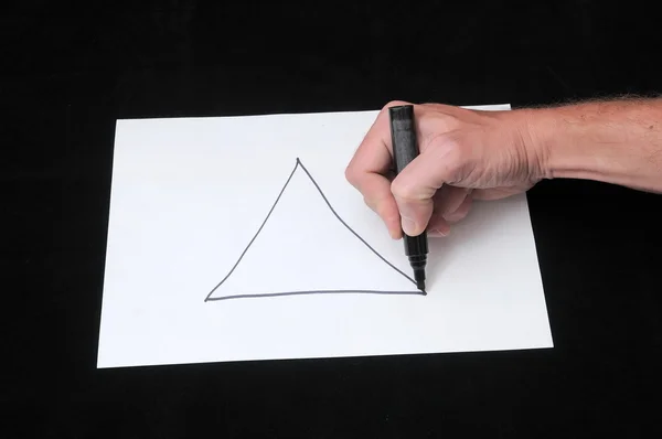 Drawing on a White Paper — Stock Photo, Image