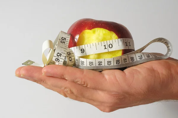 Bitten Diet Apple — Stock Photo, Image