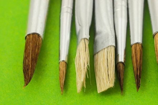 New Wooden Different Paintbrush Texture — Stock Photo, Image