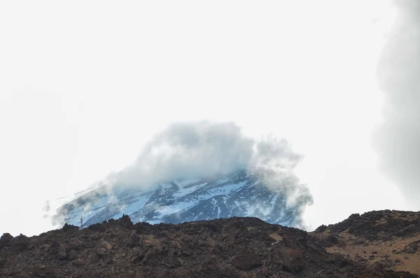 Zamračený den v národním parku el teide — Stock fotografie