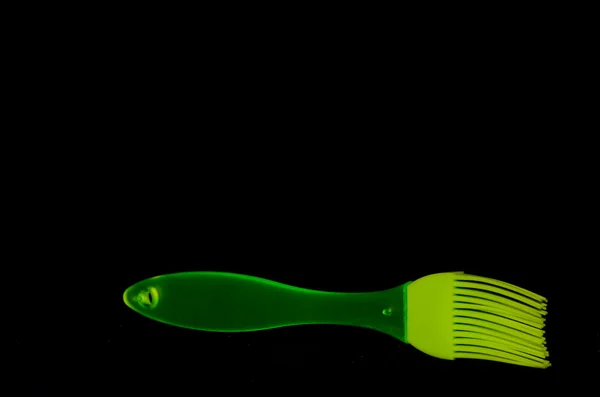 Spazzola in silicone da cucina verde — Foto Stock