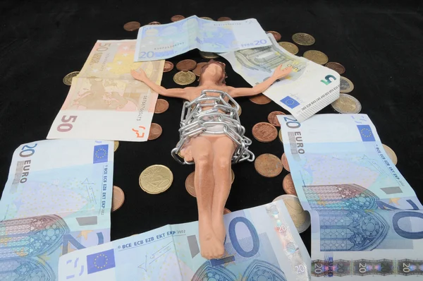 Christus en geld — Stockfoto