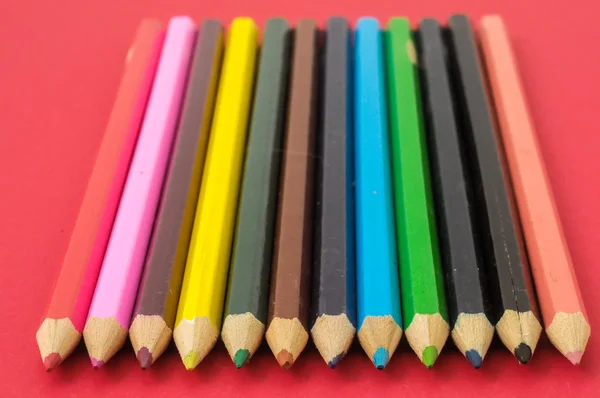 Nouveaux crayons de couleur texturés — Photo