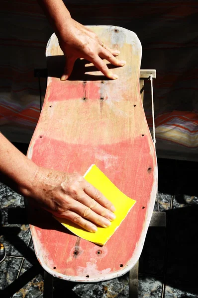 Restore an Old Skateboard — Stock Photo, Image