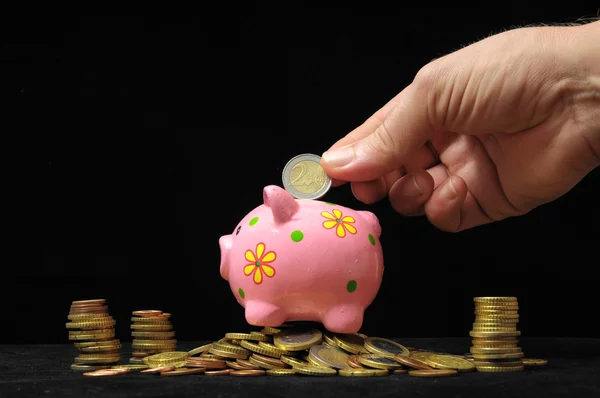 Różowy świnia piggy bank — Zdjęcie stockowe