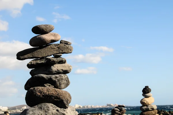 The Buddhist Traditional Stone Pyramids — Stock Photo, Image