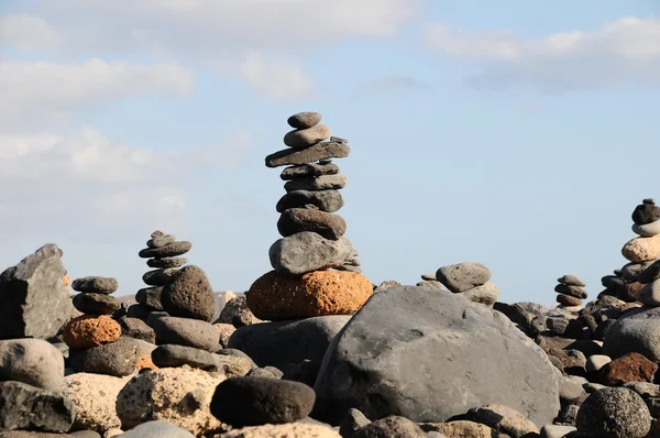 The Buddhist Traditional Stone Pyramids — Stock Photo, Image