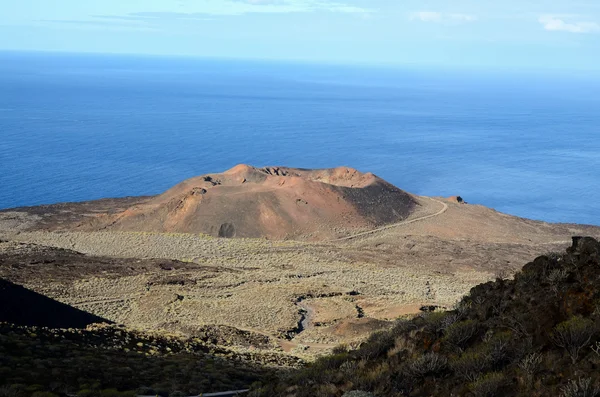 火山的鸟瞰图 — 图库照片