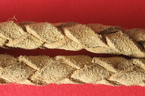 Brązowy teksturowanej pleciony naszyjnik skórzany — Zdjęcie stockowe