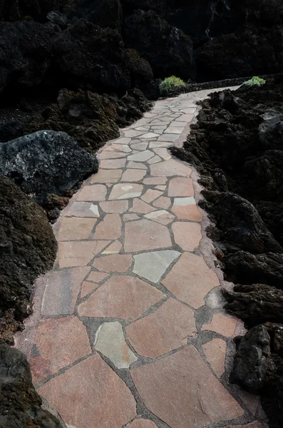 Piedras de pavimentación rojas y grises —  Fotos de Stock