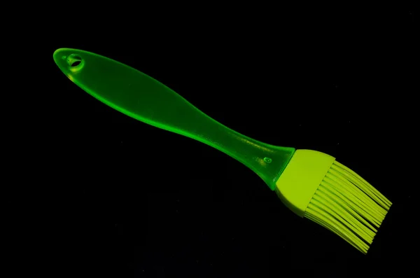 Spazzola in silicone da cucina verde — Foto Stock