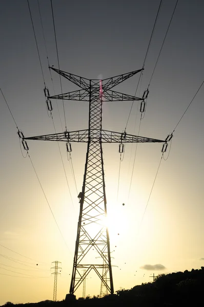 Pylon elettrico della linea elettrica — Foto Stock