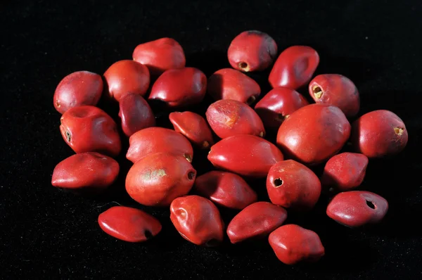 Sementes redondas coloridas prontas para fazer joias artesanais — Fotografia de Stock