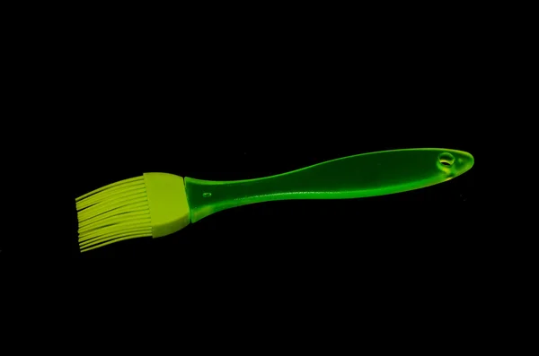 Cepillo de silicona de cocina verde —  Fotos de Stock
