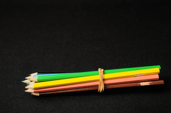 Colored Pencils In A Row — Stock Photo, Image