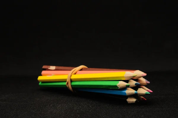 Colored Pencils In A Row — Stock Photo, Image